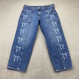 Old Navy Custom Upcycled Loose Hi-Rise Utility Pockets Straight Jean  | Size:16P